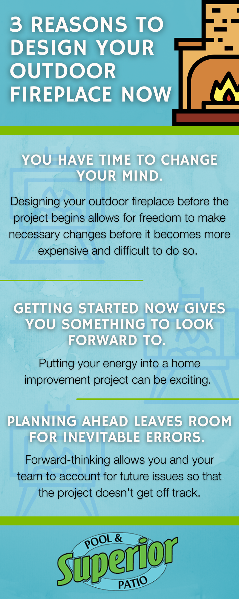 outdoor fireplace design infographic